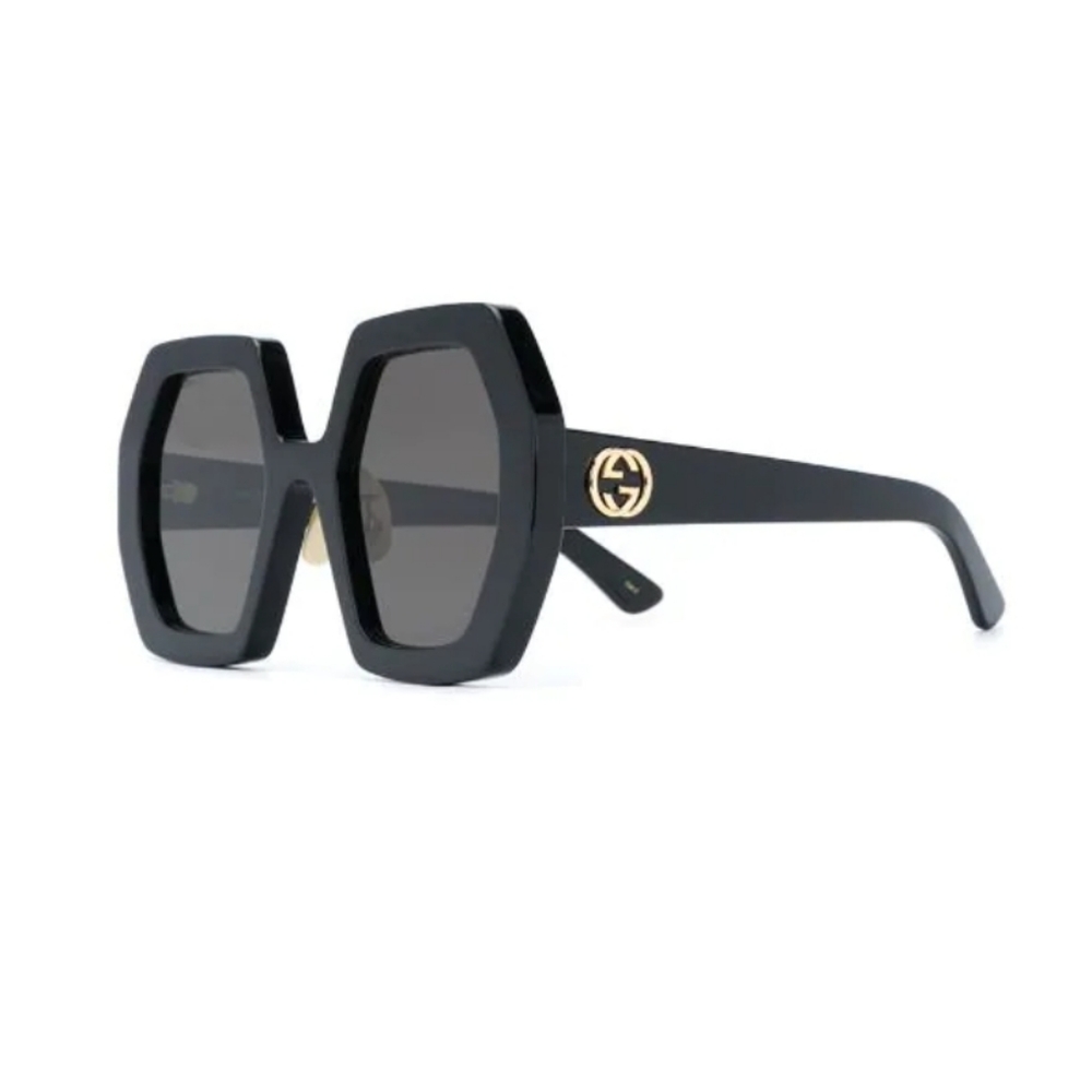 Gucci Oversized Heptagon-Frame Sunglasses